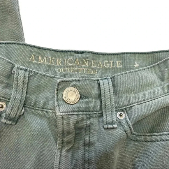 American Eagle Distressed Skinny Light Green High Rise Jeans Size 0 - Picture 5 of 11